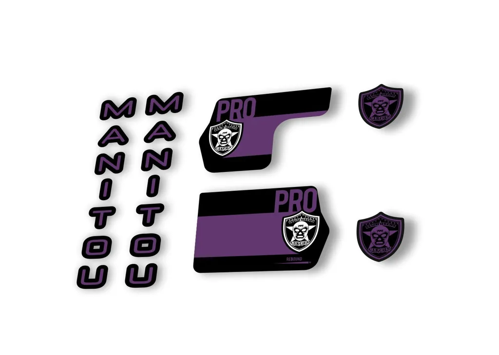 Manitou Circus Pro 2020 Fork Suspension Decal Kit Sticker Set Purple - 1