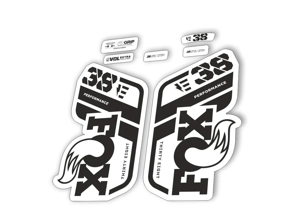 FOX 38 Performance E Bike 2021 Forks Suspension Factory Decal Sticker Black - 1