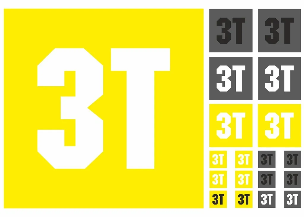 Bicycle Vinyl Frame Stickers – Compatible with 3T Bikes –Yellow - 1