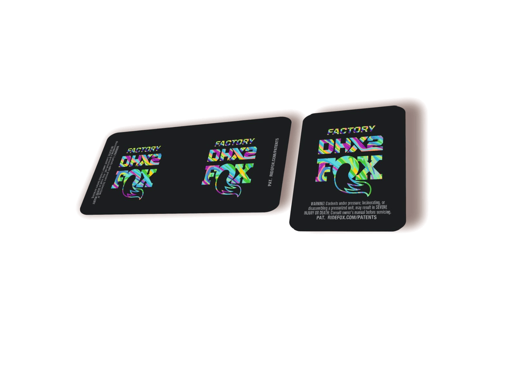 FOX DHX2 Factory 2026 Rear Shock Decal Sticker Kit Adhesive Oil Slick 1 - 1
