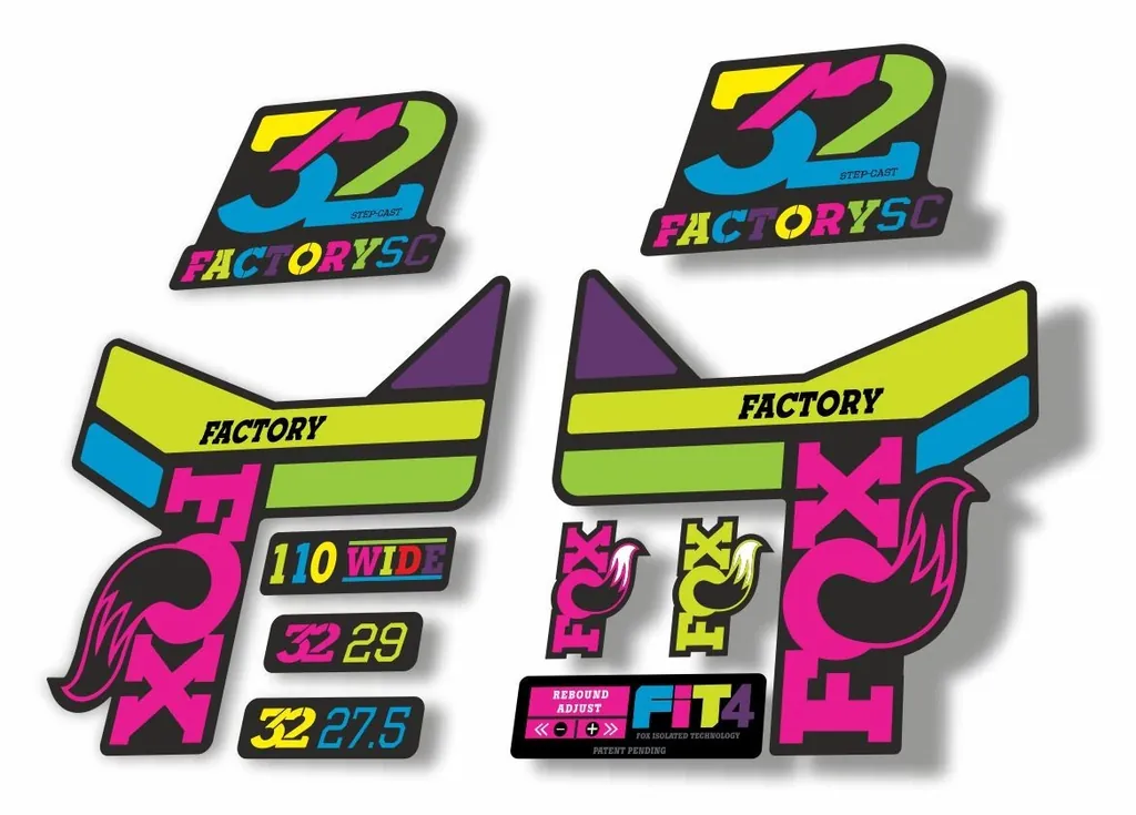 FOX 32 Step Cast SC Fork Suspension Factory Decal Stickers Adhesive Colorful - 1