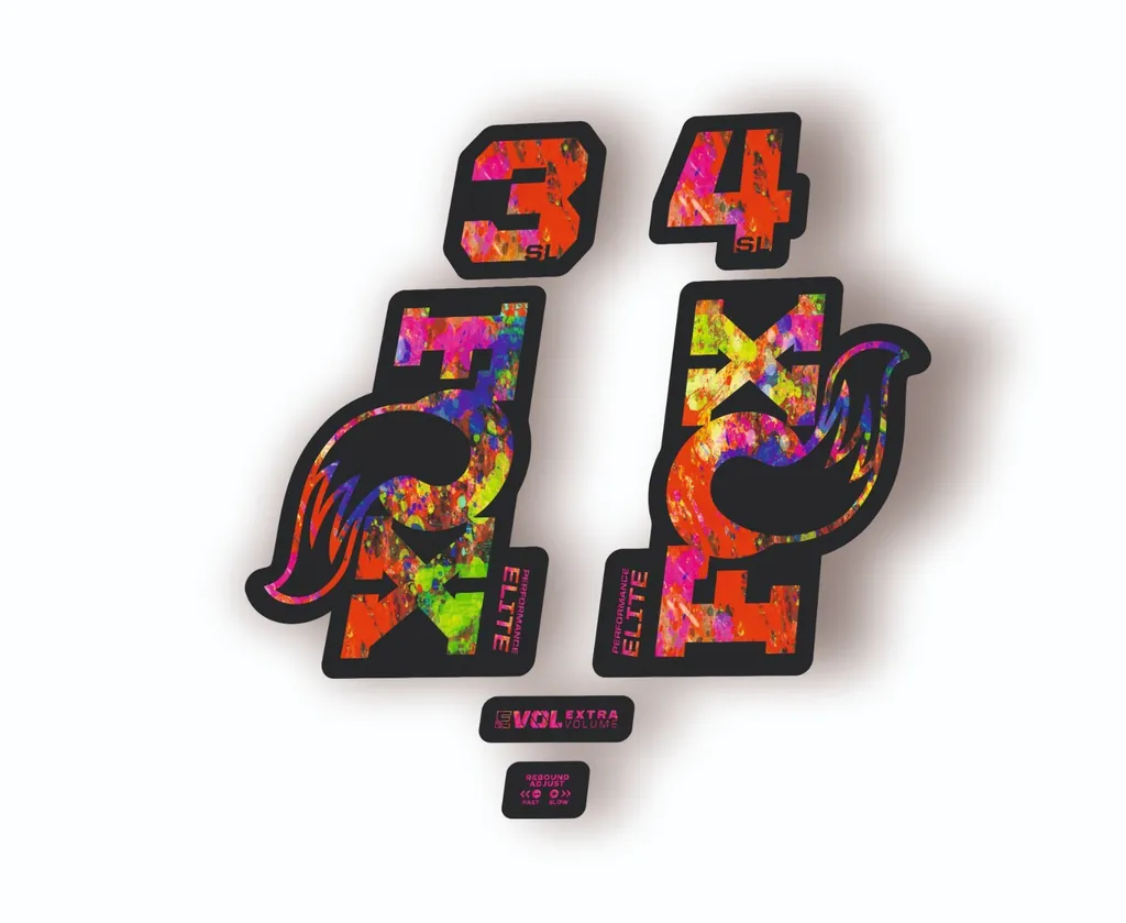 FOX 34 SL Elite Performance 2026 Fork Factory Decal Sticker Adhesive Oil Slick - 1