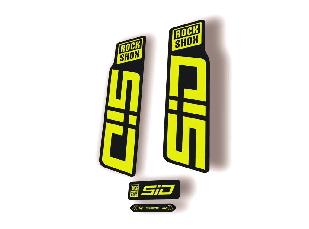 Rock Shox SID 2024 Fork Decal Mountain Bike Cycling Sticker Kit Lime Green - 1