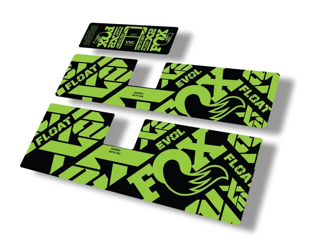 FOX Float X2 2021 Rear Shock Suspension Sticker Factory Decal Full Set Green - 1