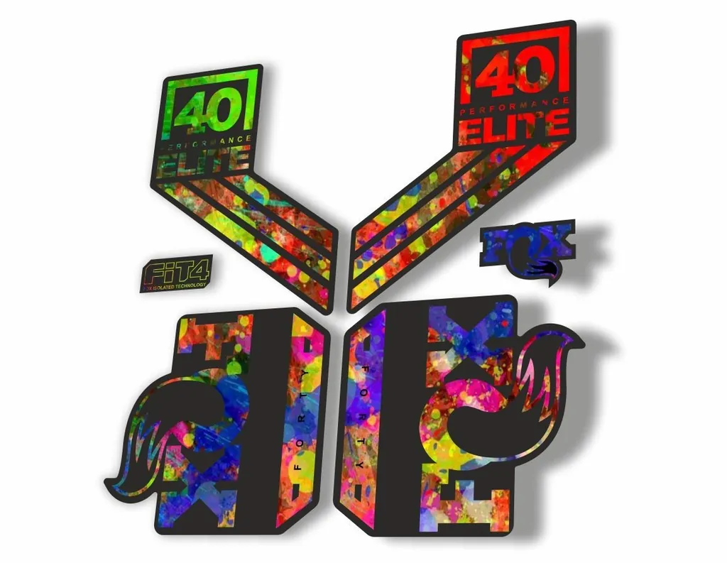 FOX 40 Elite Performance 2017-18 Fork Suspension Factory Decal Sticker Oil Slick - 1