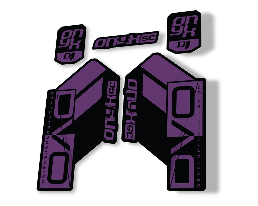 DVO Onyx SC D1 2019 Fork Suspension Sticker Factory Decal Adhesive Purple - 1