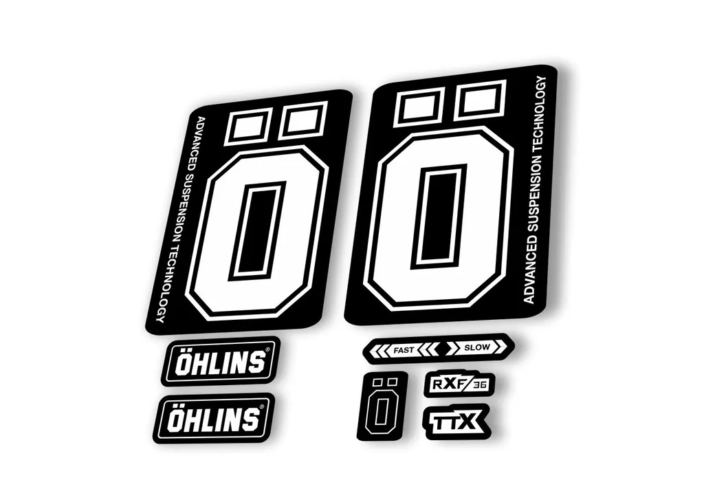 Ohlins RXF36 M2 2019 Fork Decal Mountain Bike Cycling Sticker Adhesive White - 1