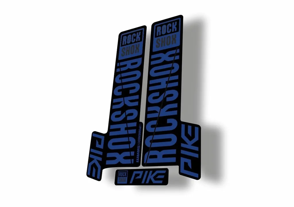 Rock Shox Pike 2018 Mountain Bike Cycling Decal Kit Sticker Adhesive Dark Blue - 1