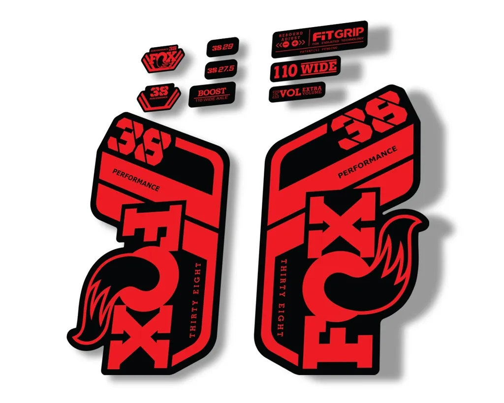 FOX 38 Performance 2021 Forks Suspension Factory Decal Sticker Red - 1