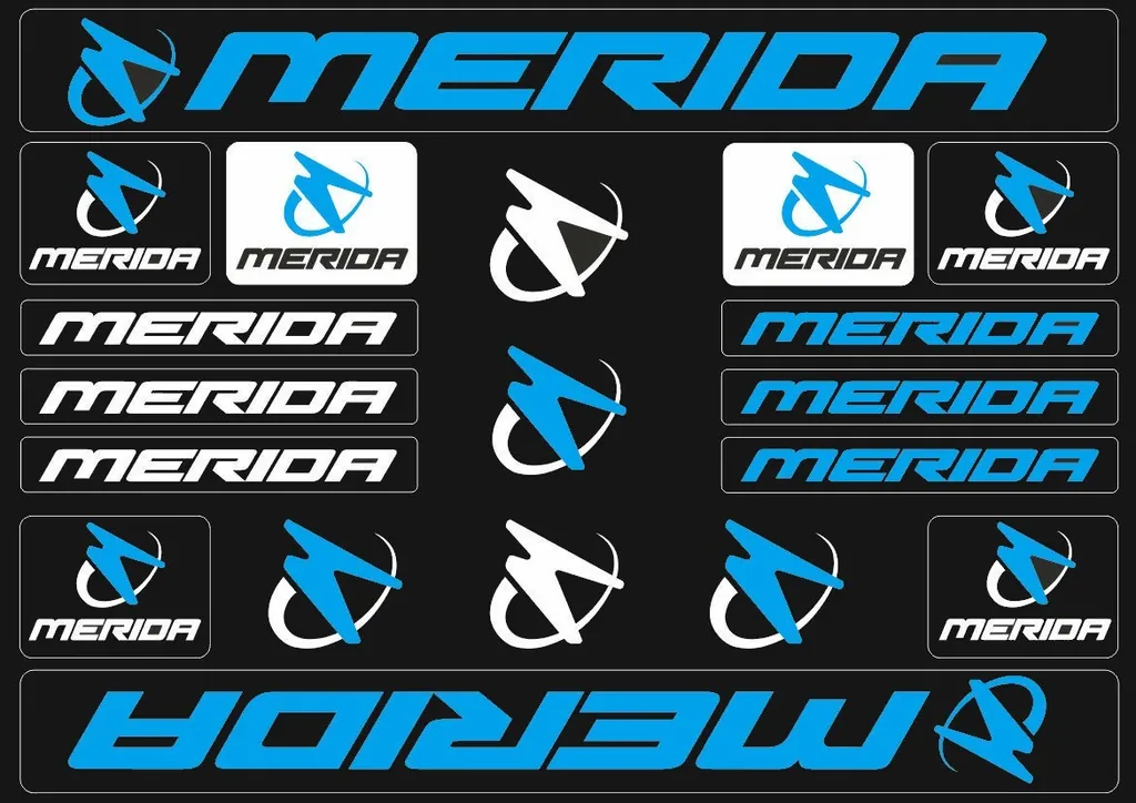 Bicycle Vinyl Stickers – Compatible with Merida Bikes – Blue - 1