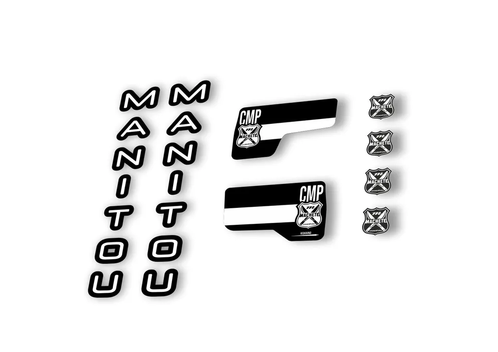 Manitou Machette Comp 2020 Fork Suspension Decal Kit Sticker Set White - 1