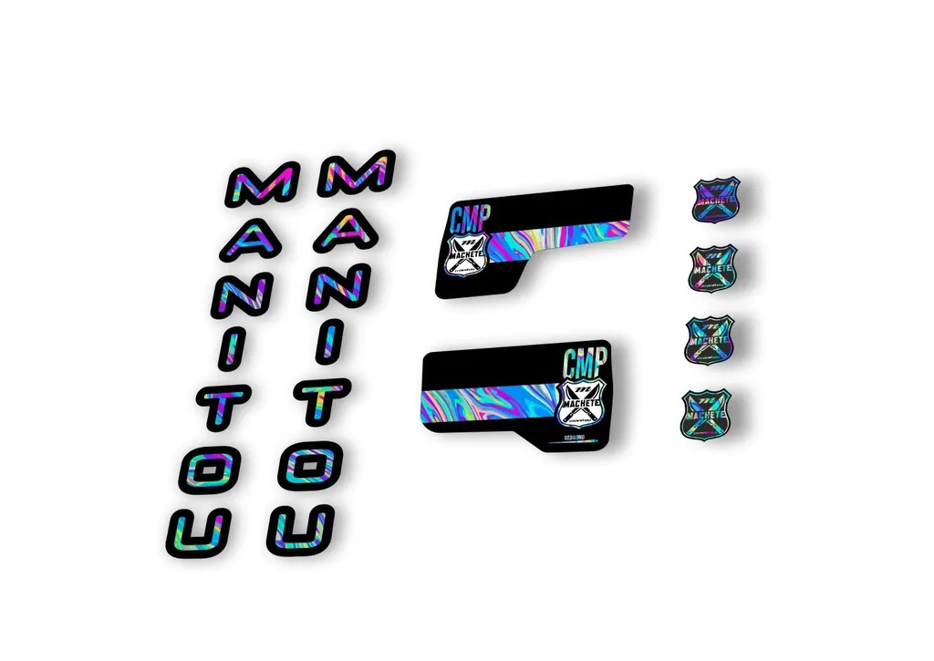 Manitou Machette Comp 2020 Fork Suspension Decal Kit Sticker Set Oil Slick 1 - 1