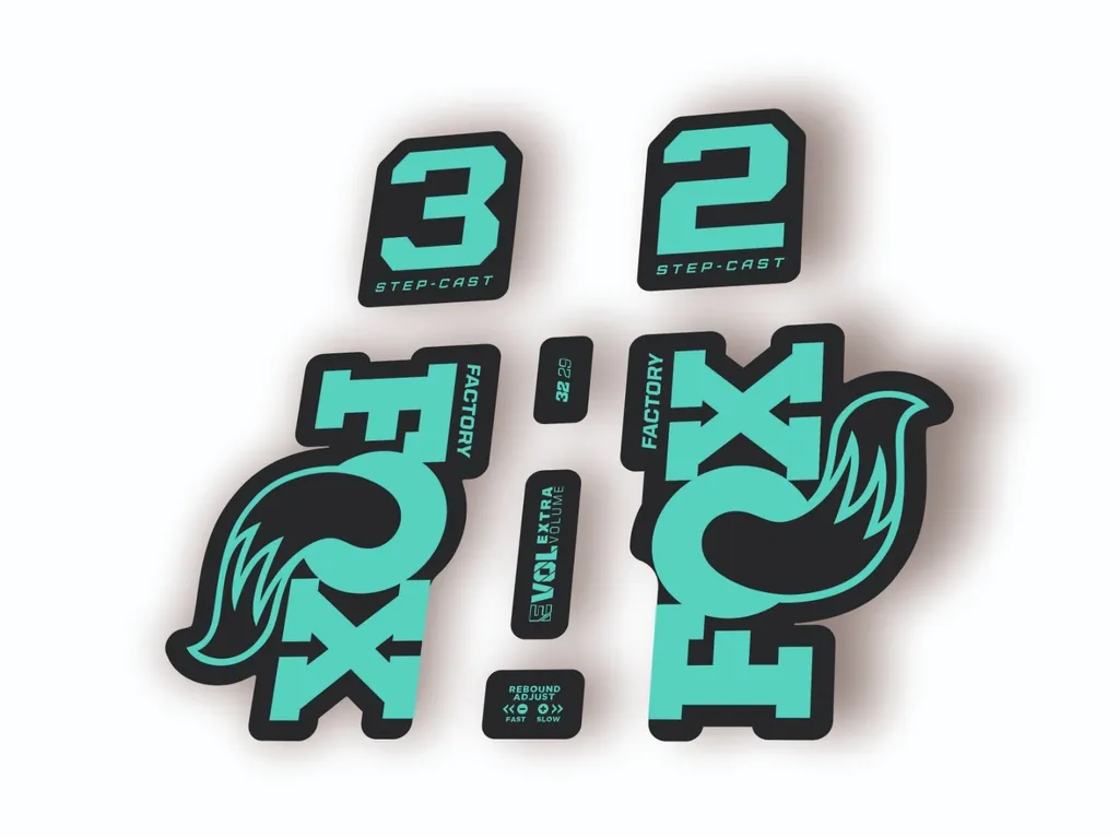 Fox 32 Step Cast 2025 Fork Suspension Factory Decal Sticker Adhesive Dolphin - 1