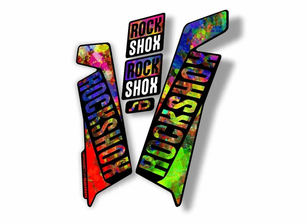 Rock Shox SID 2016-17 Mountain Bike Cycling Fork Decal Sticker Adhesiv Oil Slick - 1
