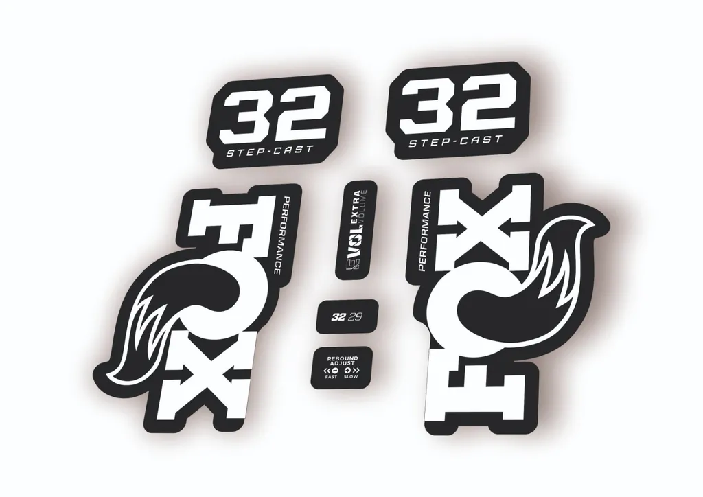 Fox 32 Step Cast Performance 2025 Fork Factory Decal Sticker Adhesive White - 1
