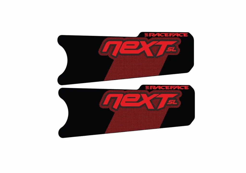 Race Face Next SL Crank Decals Set Sticker Mountain Bike Adhesive Red 2Pcs - 1