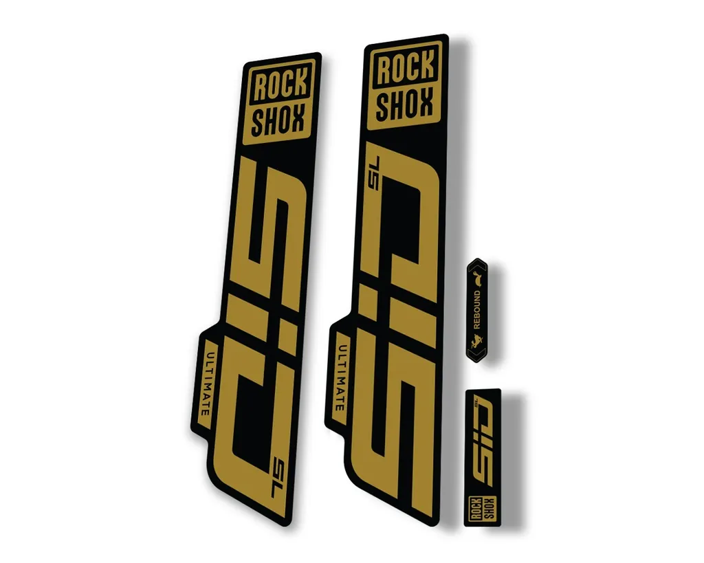 Rock Shox SID SL Ultimate 2021 Mountain Bike Cycling Decal Sticker Gold - 1