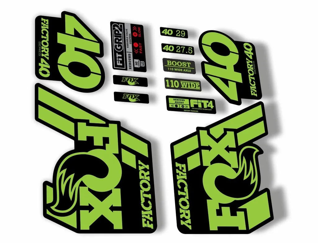 FOX 40 Float 2018-19 Forks Suspension Factory Decals Sticker Adhesive Green - 1