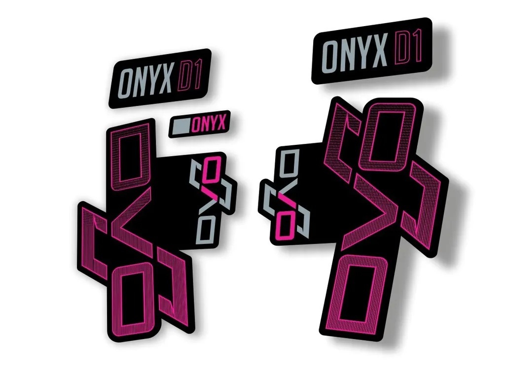 DVO Onyx D1 2022 Fork Suspension Sticker Factory Decal Adhesive Pink - 1