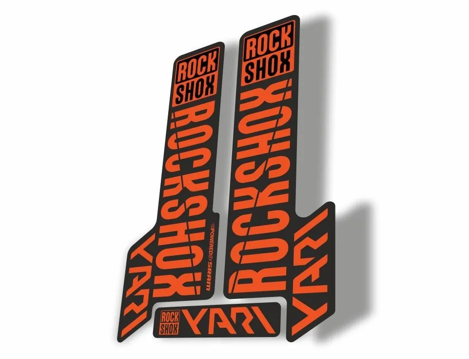 Rock Shox YARI 2018 Fork Decal Mountain Bike Cycling Sticker Adhesive Orange - 1