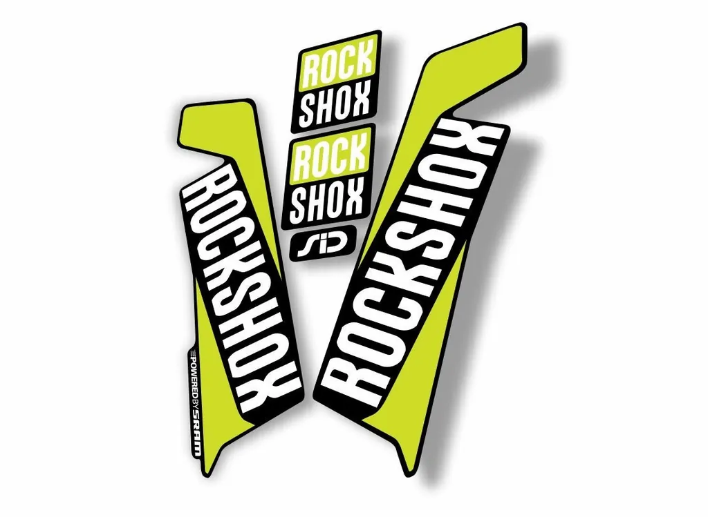 Rock Shox SID 2016-17 Mountain Bike Cycling Fork Decal Sticker Adhesive L. Green - 1