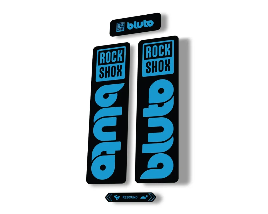 Rock Shox BLUTO 2021 Mountain Bike Cycling Decal Kit Sticker Adhesive Blue - 1