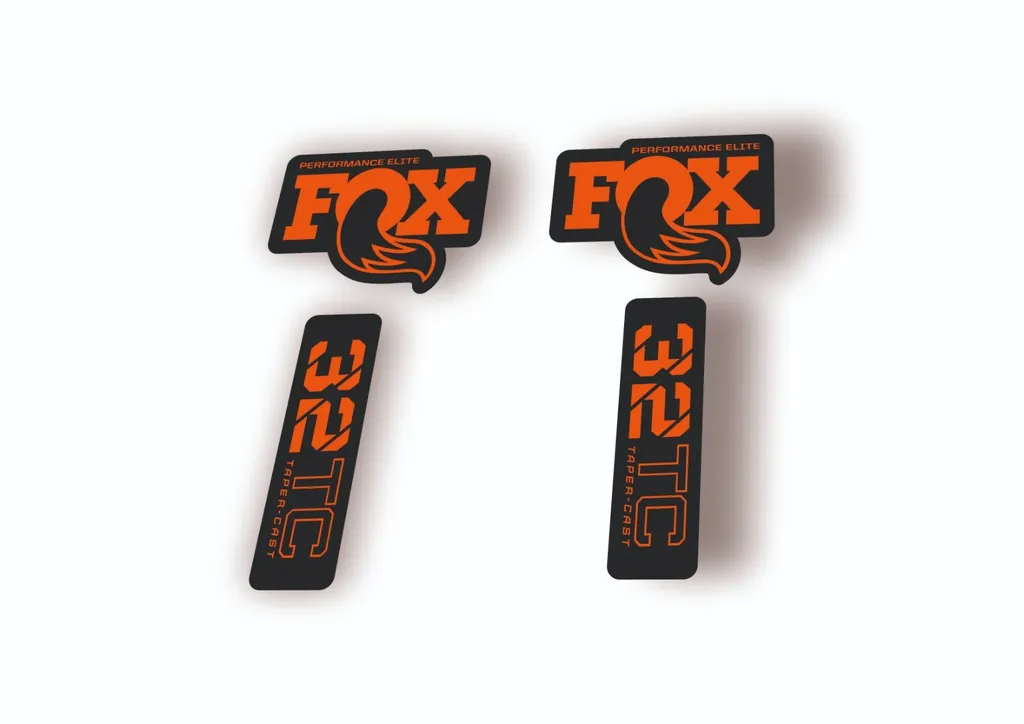 FOX 32 Taper Cast Elite 2024 Fork Suspension Factory Decal Sticker Orange - 1