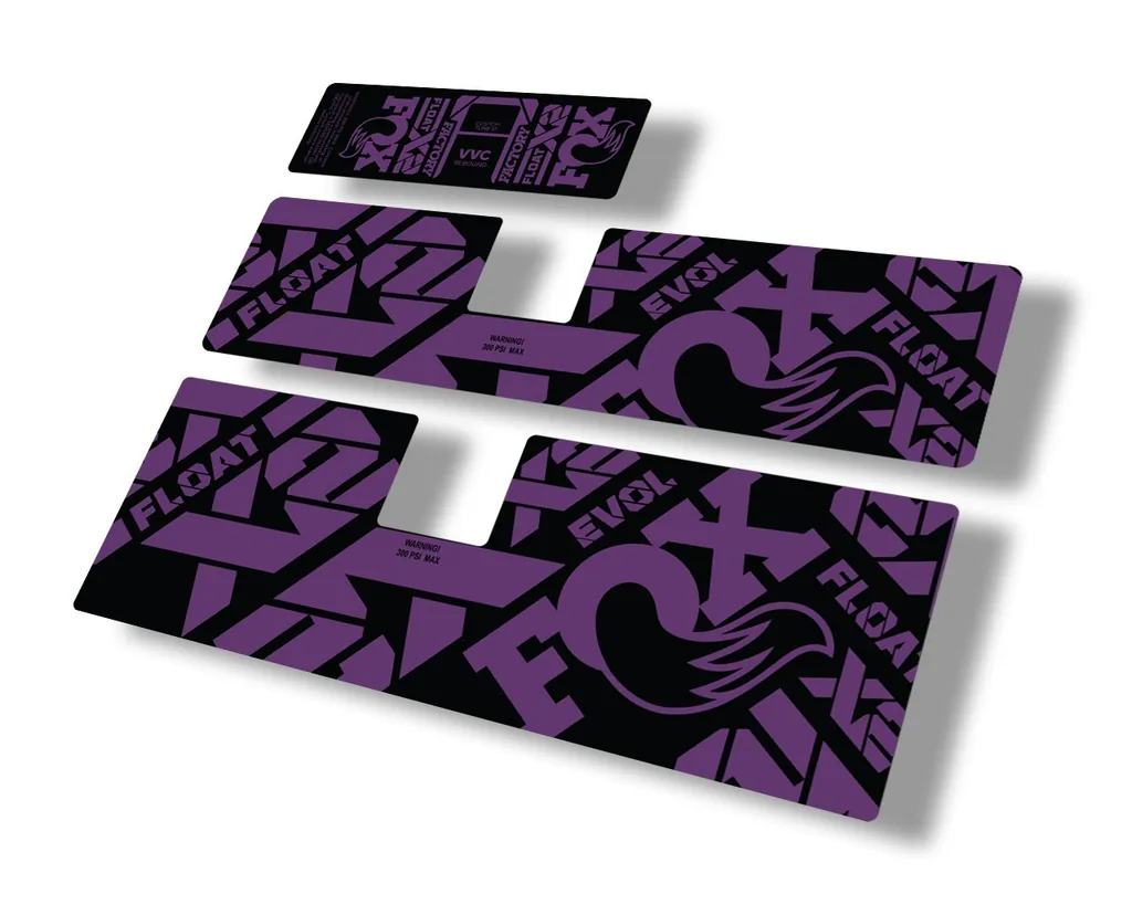 FOX Float X2 2021 Rear Shock Suspension Sticker Factory Decal Full Set Purple - 1