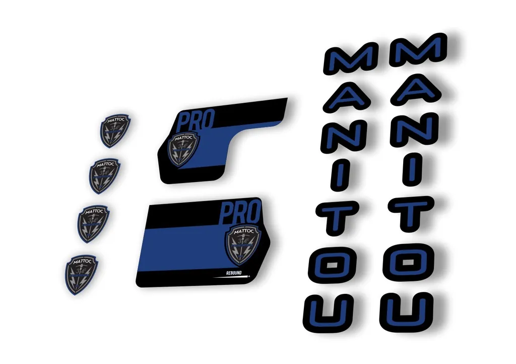Manitou Mattoc Pro 2020 Fork Suspension Decal Kit Sticker Set Dark Blue - 1