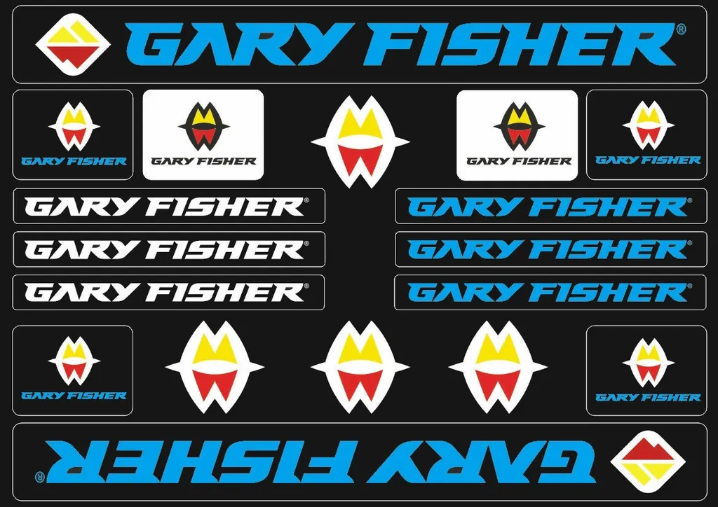 Bicycle Vinyl Frame Stickers – Compatible with GARY FISHER Bikes – Blue - 1