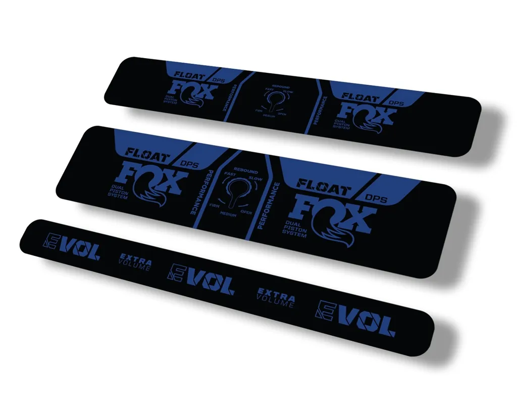 FOX Float DPS 2021 Performance Rear Shock Suspension Sticker Decal Dark Blue - 1