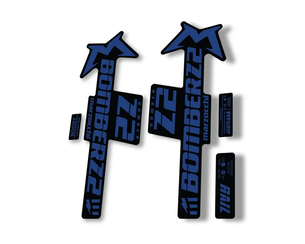 Marzocchi Bomber Z2 E Bike 2022 Fork Suspension Sticker Decal Kit Dark Blue - 1
