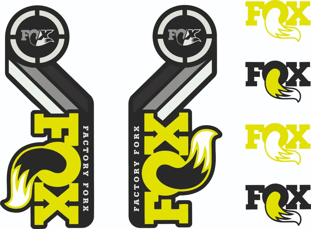 FOX Racing Shox AM Heritage Sticker Decal 2015 Kit Fork/Shock Set Tennis Green - 1
