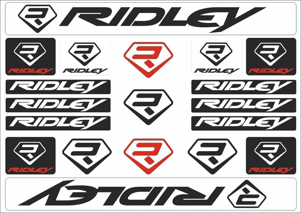 Bicycle Vinyl Stickers – Compatible with RIDLEY Bikes – Black - 1
