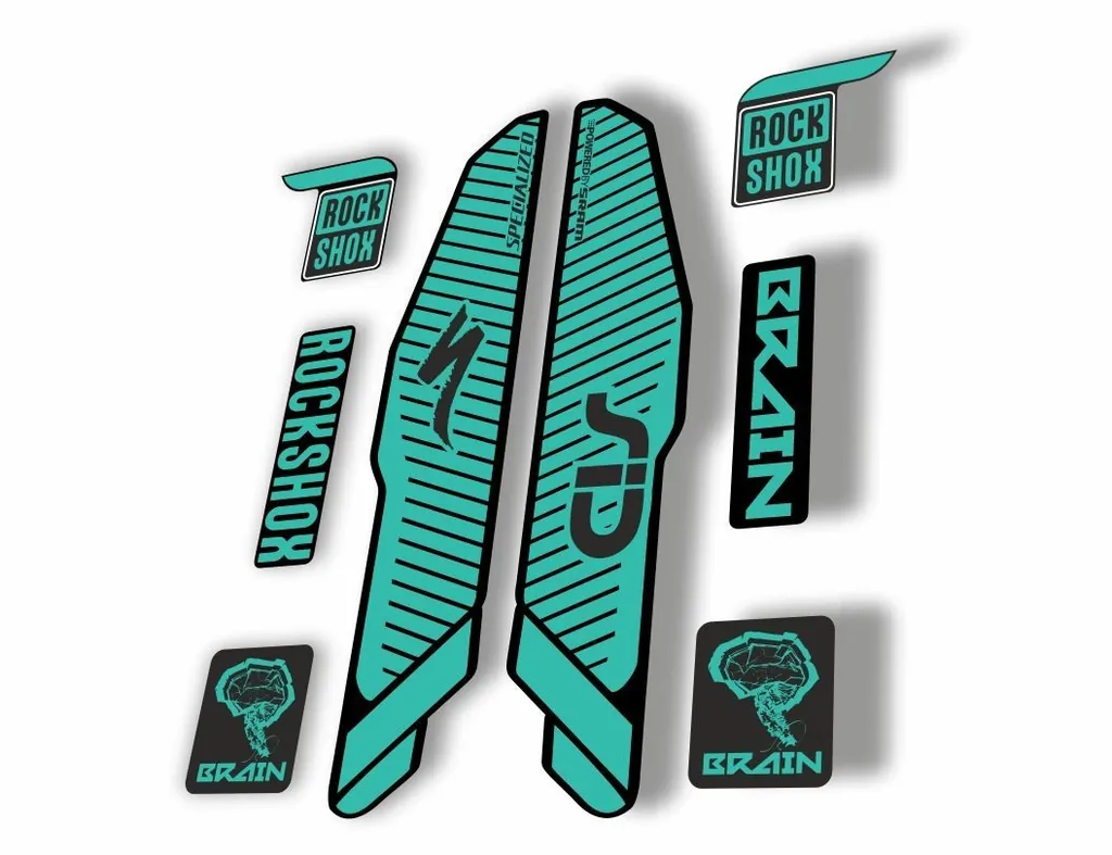 Rock Shox SID Brain 2015 Mountain Bike Cycling Decal Sticker Adhesive Dolphin - 1