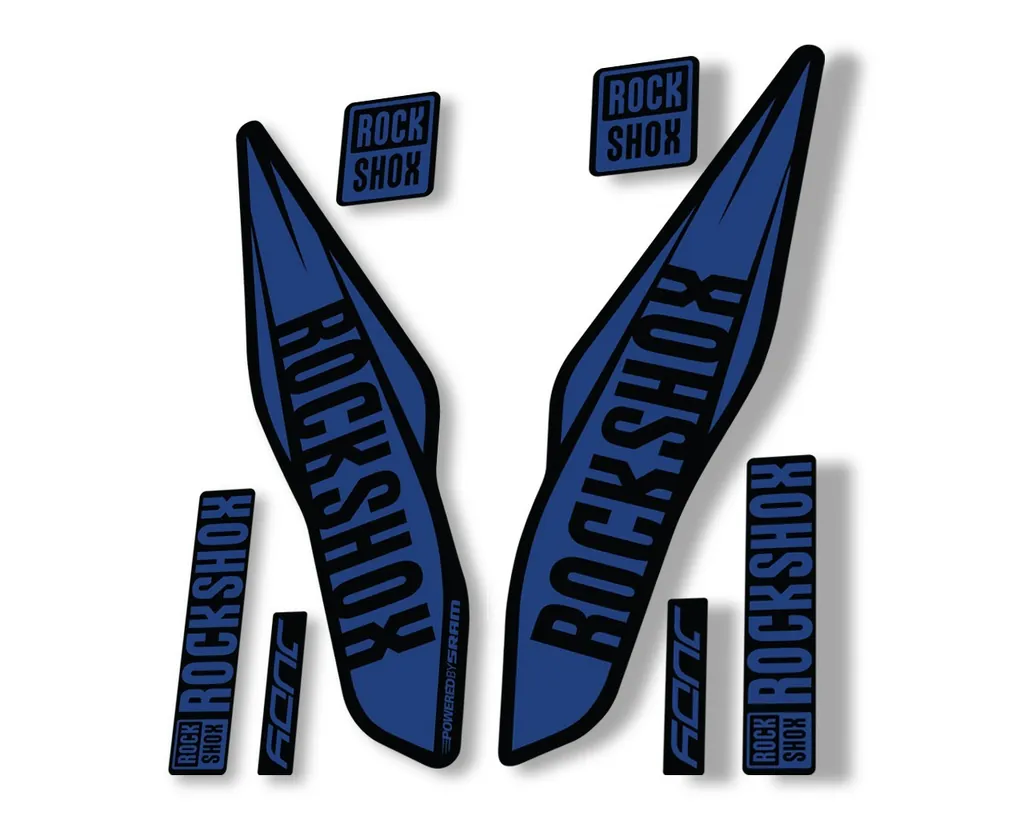 Rock Shox Judy 2017 Fork Decal Bike Cycling Sticker Adhesive Dark Blue - 1