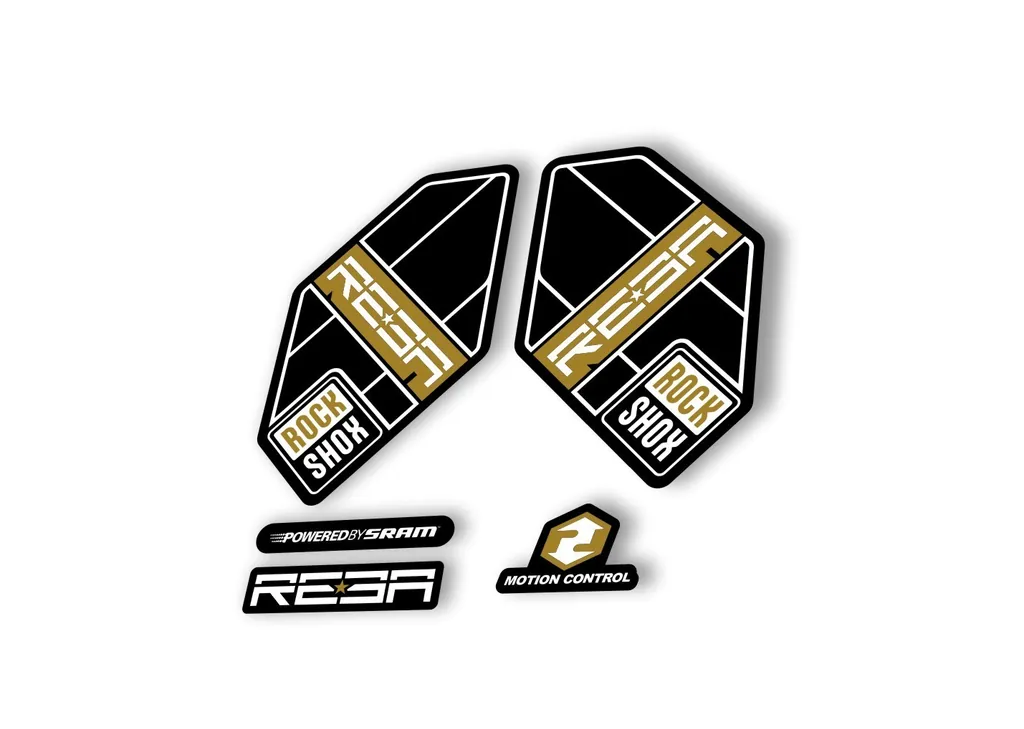 Rock Shox Reba 2012 Fork Decal Mountain Bike Cycling Sticker Adhesive Gold - 1