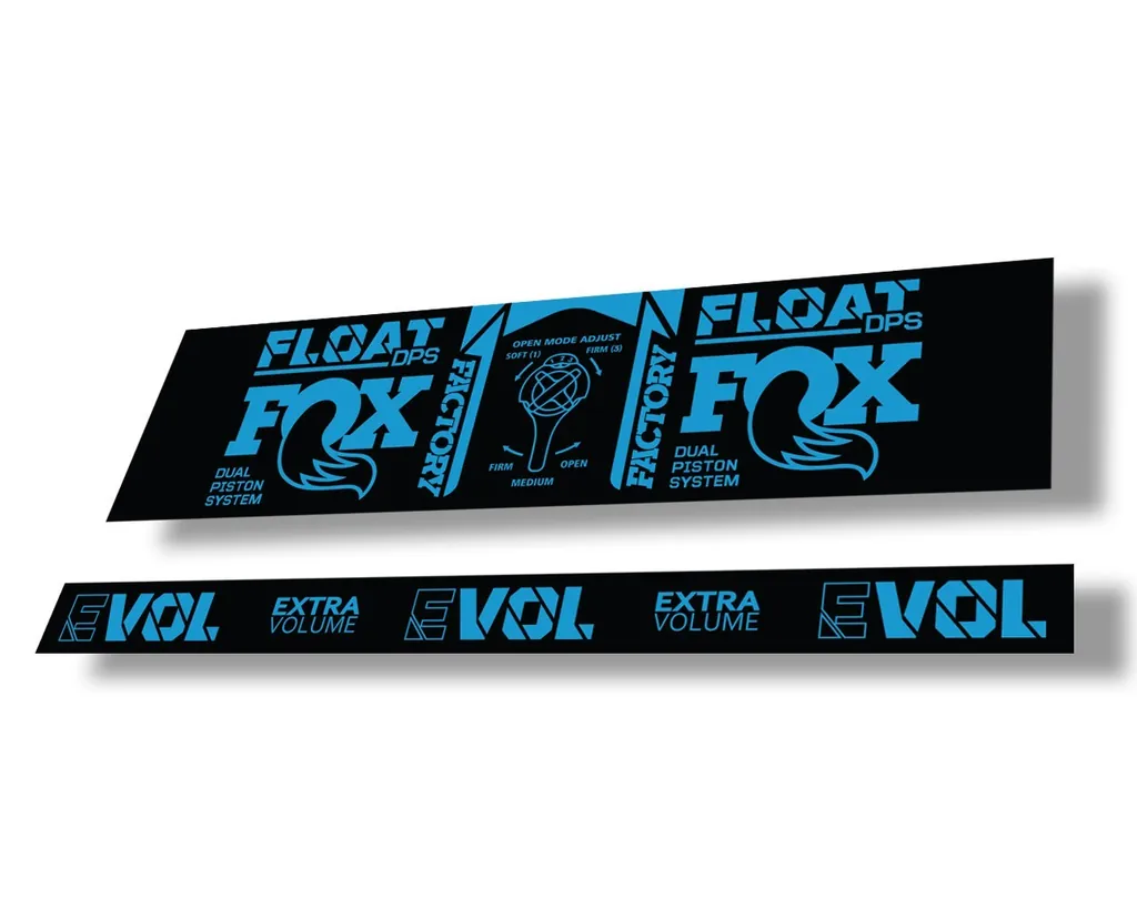 FOX Float DPS 2021 Rear Shock Suspension Factory Sticker Adhesive Decal Blue - 1