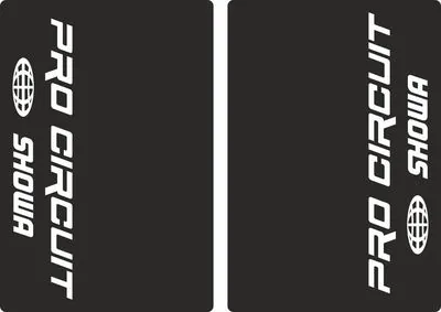 Showa ProCircuit Motocross Upper Fork Decal Stickers Graphic Set Adhesive Black - 1