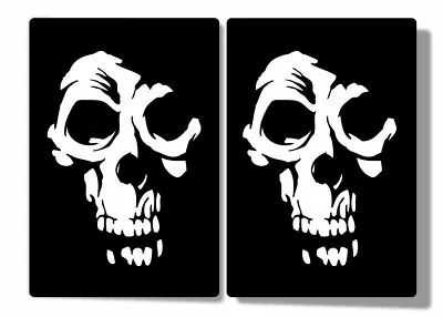 Upper Fork Custom Suspension Bike Decal Stickers Set Adhesive Skull Theme 2 - 1