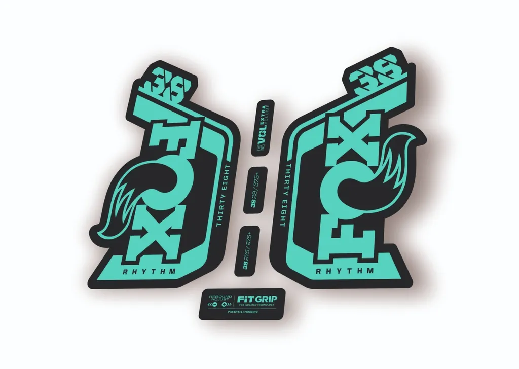 Fox 38 Rhythm 2024 Fork Suspension Factory Decal Sticker Adhesive Lime Green - 1