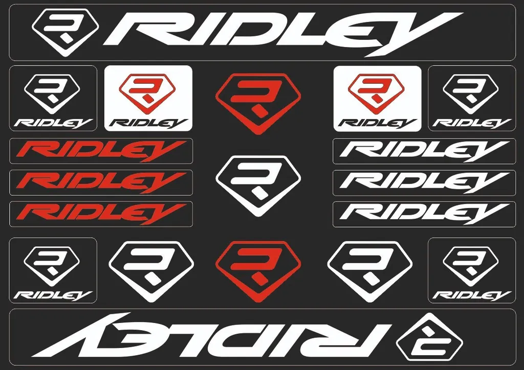 Bicycle Vinyl Stickers – Compatible with RIDLEY Bikes – White - 1