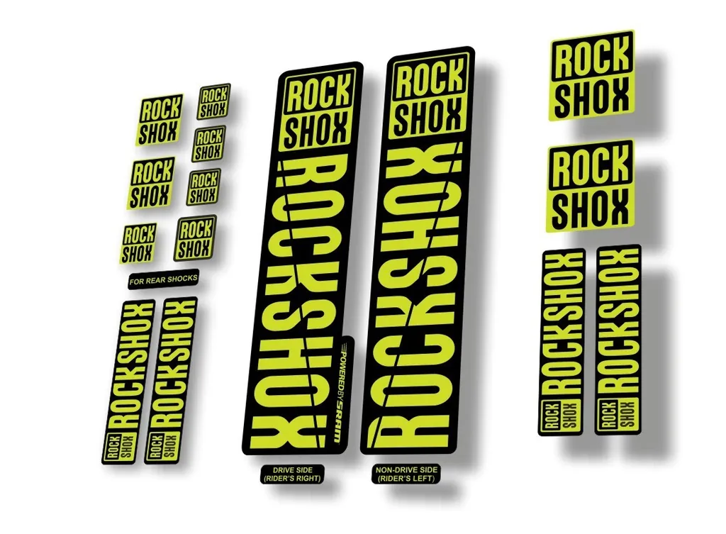 Rock Shox 2018 Decal Set For 30 32 RS1 Mountain Bike Cycling Sticker Lime Green - 1
