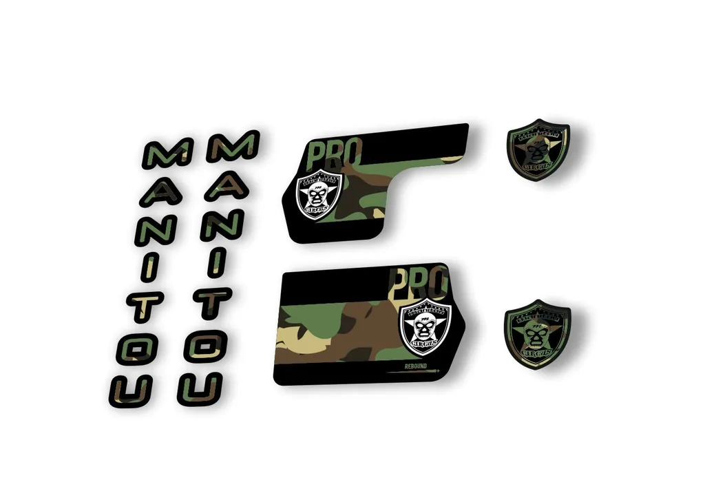 Manitou Circus Pro 2020 Fork Suspension Decal Kit Sticker Set Camo - 1