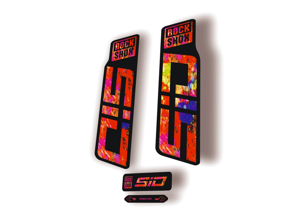 Rock Shox SID 2024 Fork Decal Mountain Bike Cycling Sticker Kit Oil Slick - 1
