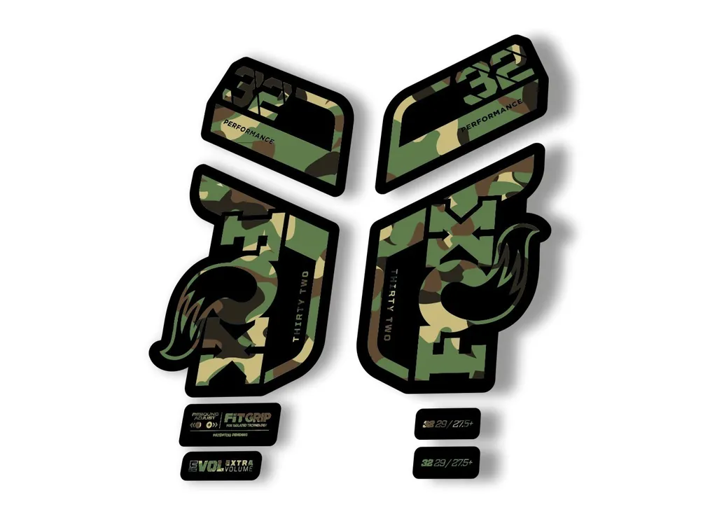 Fox 32 Performance 2021 Fork Suspension Factory Decal Sticker Adhesive Camo - 1