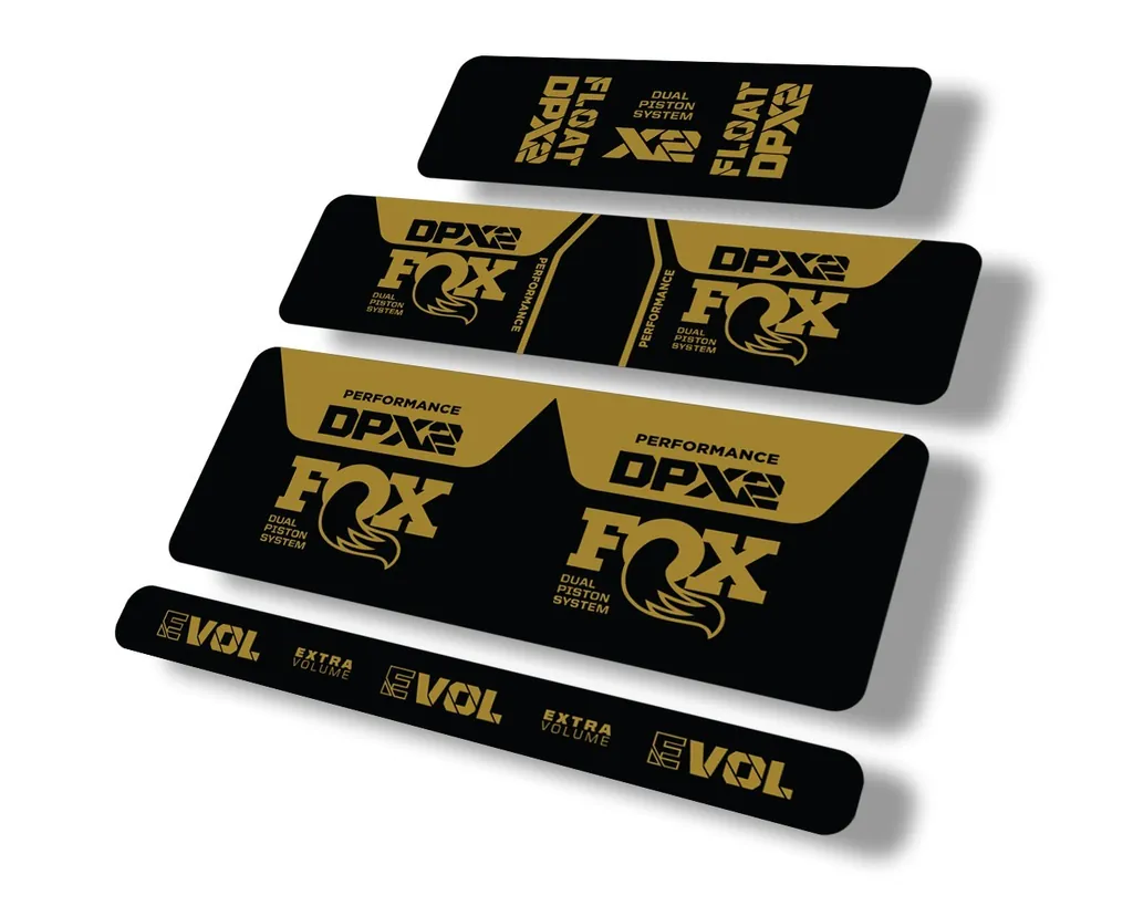 FOX Float DPX2 2021 Performance Rear Shock Suspension Sticker Decal Gold - 1