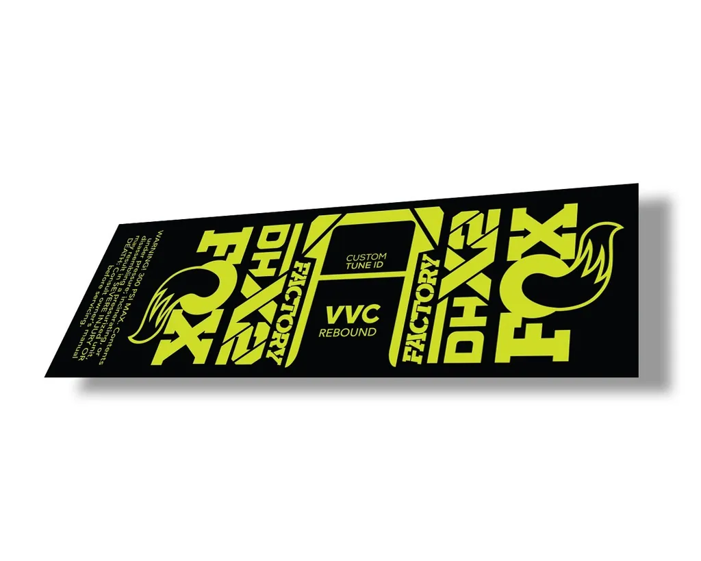 FOX Float DHX2 2021 Rear Shock Suspension Sticker Decal Adhesive Lime Green - 1