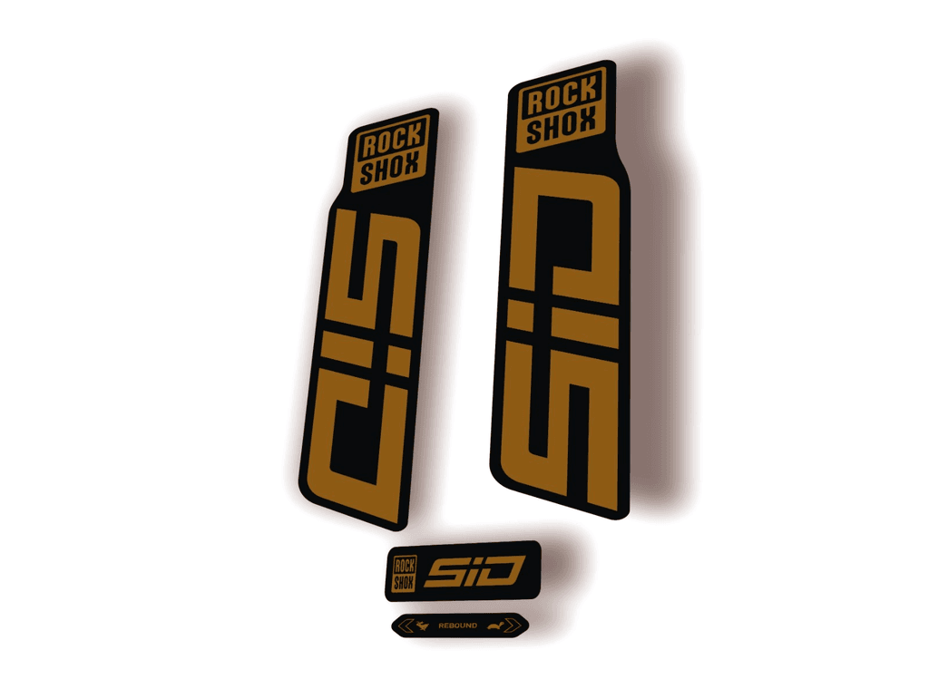 Rock Shox SID 2024 Fork Decal Mountain Bike Cycling Sticker Kit Gold - 1