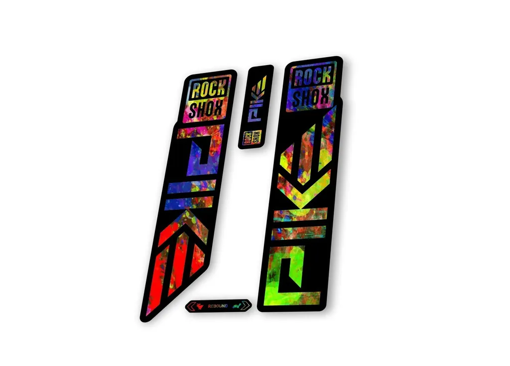 Rock Shox PIKE 2023 Mountain Bike Cycling Decal Sticker Adhesive Oil Slick - 1